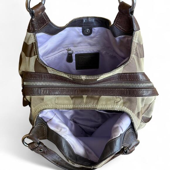 Coach Madison Brown Signature Shoulder Bag - Picture 4 of 8